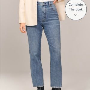 Abercrombie Curve Love Ankle Straight Ultra High Rise Jeans